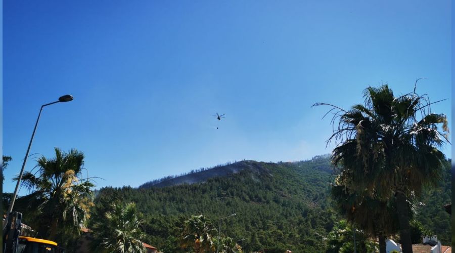 Marmaris'teki orman yang�n� kontrol alt�na al�nd�
