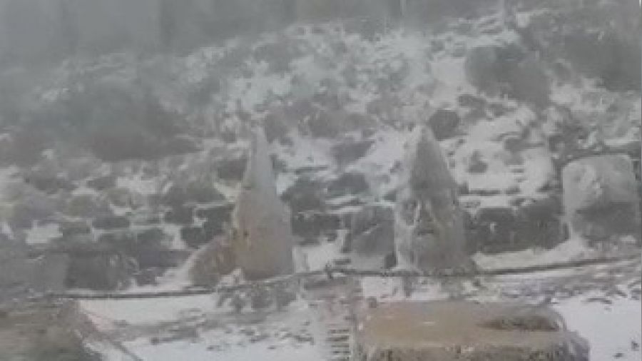Mays aynda Nemrut'ta kar srprizi