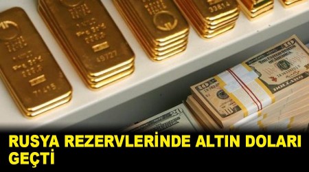 Rusya rezervlerinde altın doları geçti