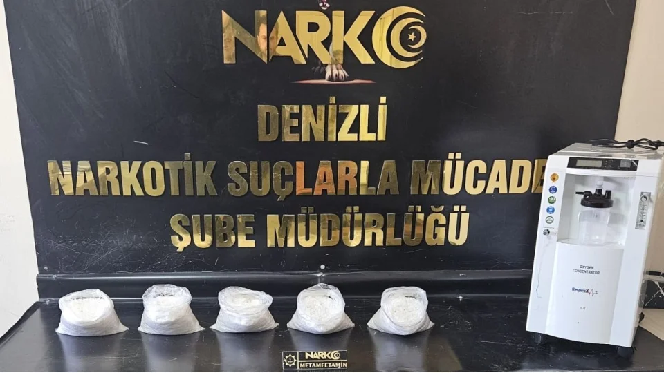 Solunum cihaz�n�n i�erisinden 5 kilogram uyu�turucu madde ��kt�