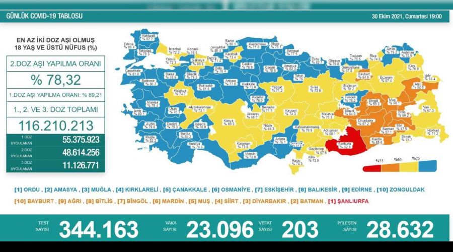 Son 24 saatte korona virüsten 203 kişi hayatını kaybetti