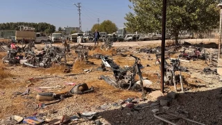 Suruç'ta yediemin parkındaki araçlar yağmalandı