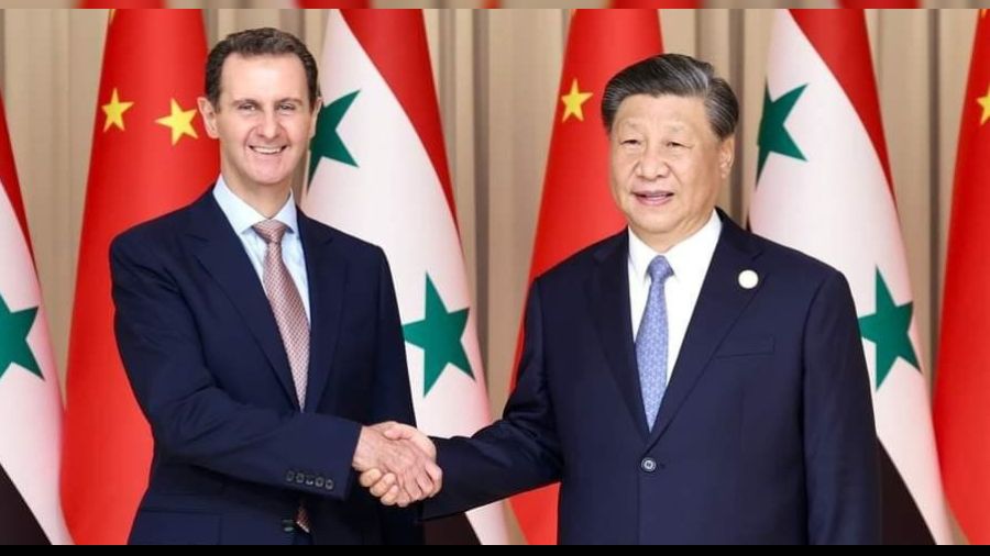 Tarihi ziyarette �in�den Esad�a b�y�k destek
