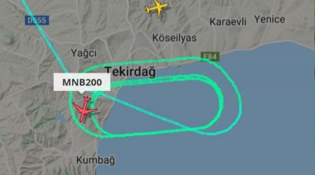 Tekirdağ semalarında tedirgin eden kargo uçağı
