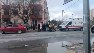 Tekirda'da bankta oturan vatandaa otomobil arpt