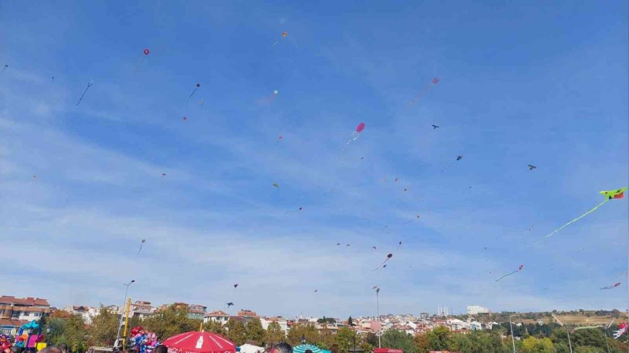Tekirdağ'da gökyüzü uçurtmalarla kaplandı