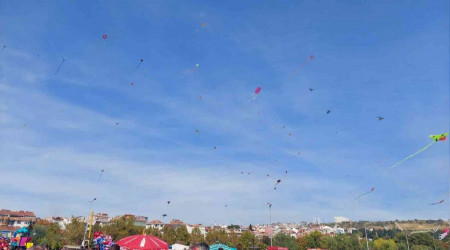 Tekirdağ'da gökyüzü uçurtmalarla kaplandı
