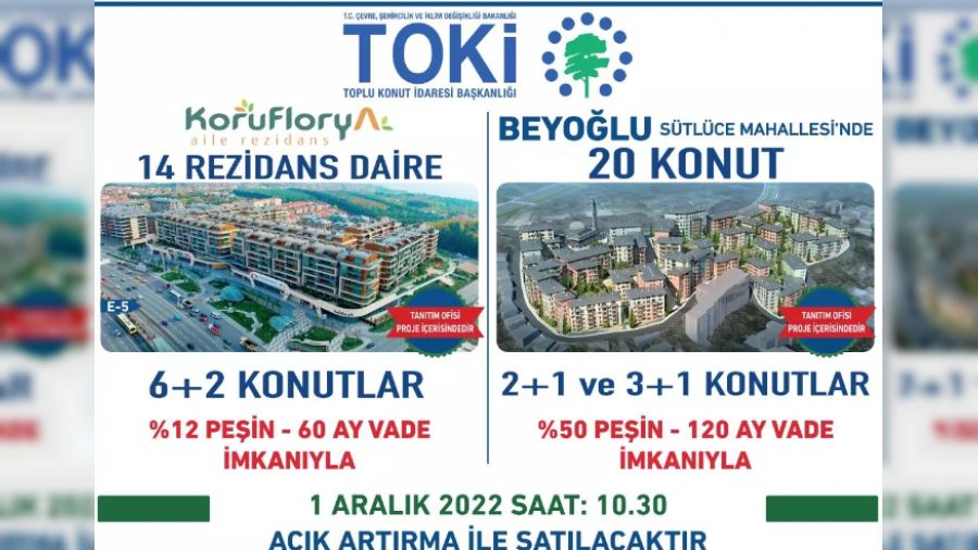 TOKİ, Florya'da rezidans satıyor
