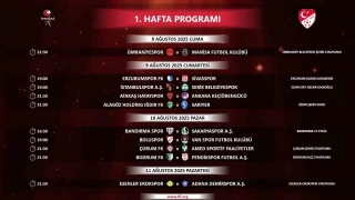 Trendyol 1. Lig'de ilk 2 haftann program akland