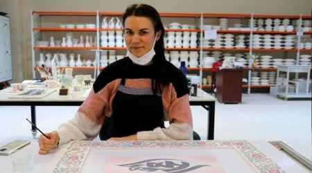Ukrayna'dan gelen gelin ini sanat rendi