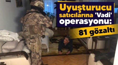 Uyuşturucu satıcılarına 'Vadi' operasyonu: 81 gözaltı