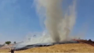 Yangnda duman hortumu olutu