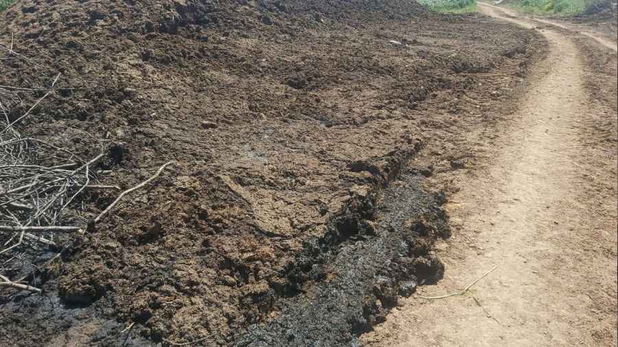 Yıllardır yol kenarına dökülen gübre vatandaşın kabusu oldu