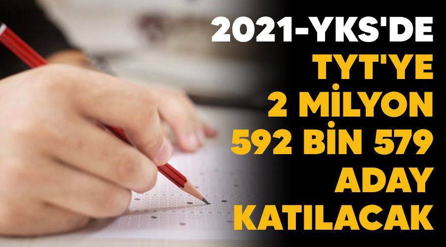 2021-YKS'de, TYT'ye 2 milyon 592 bin 579 aday katlacak