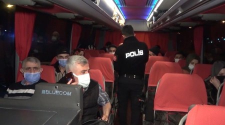 43 ilin geçiş noktasında korona virüs denetimi