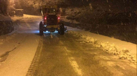 Artvin'de kar yağışı nedeniyle 78 köy yolu ulaşıma kapandı