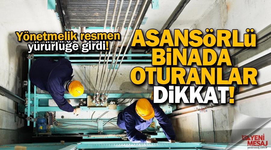 Asansrl binada oturanlar ilgilendiren haber!