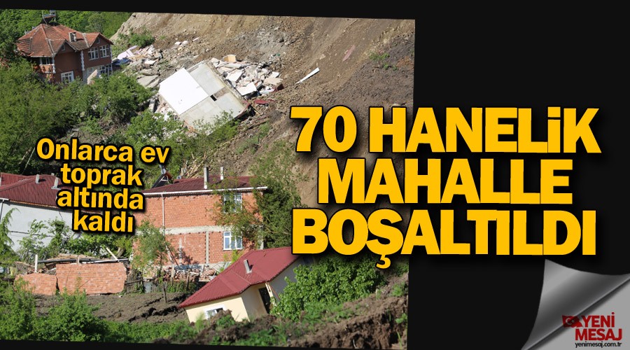 Aybast�'da o mahalle tamamen bo�alt�ld�