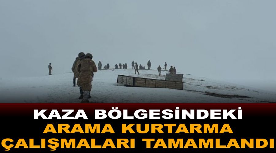 Bitlis'te kaza bölgesindeki arama kurtarma çalışmaları tamamlandı