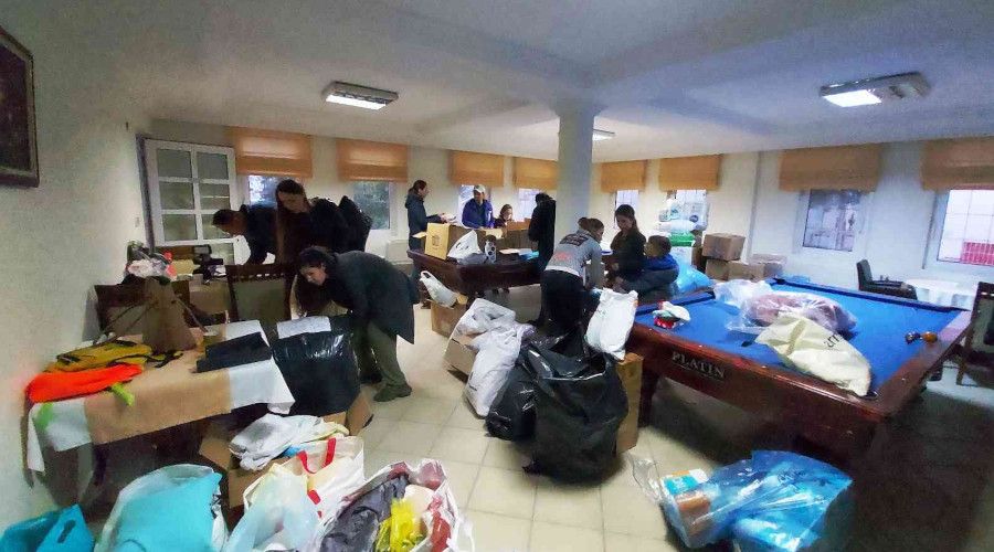 Bodrum'da yaşayan Ukraynalılar seferber oldu; yardım yağıyor