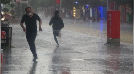 Bolu'da şiddetli fırtına ağaçları devirdi