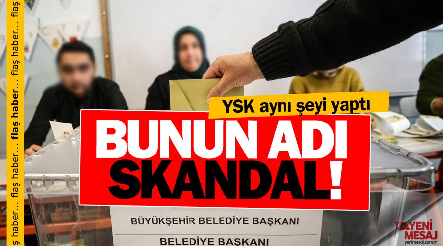 Bunun ad� skandal! YSK ayn� �eyi yapt�... 