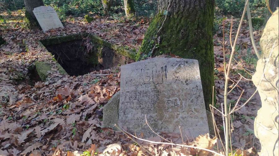 �atalca'da eski k�y mezarl��� talan edildi