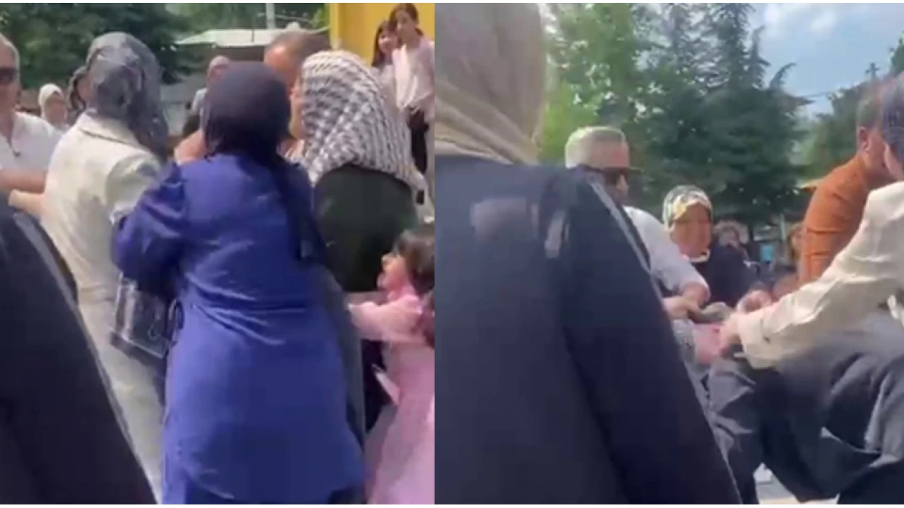 �ocuklar�n okuma bayram�nda veliler b�yle kavga etti