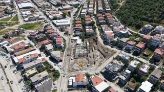Dikili'nin yeni itfaiye binas� h�zla y�kseliyor