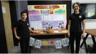 Edirne'de ortaokul rencileri mandalinann raf mrn uzatan "doal solsyon" gelitirdi 