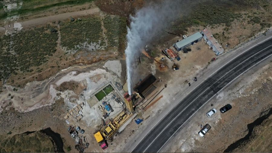 Erci�'te 750 metrede jeotermal su bulundu