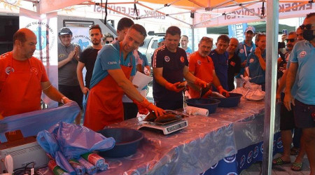 Erdek’te Zıpkınla balık avlama şampiyonası yapıldı