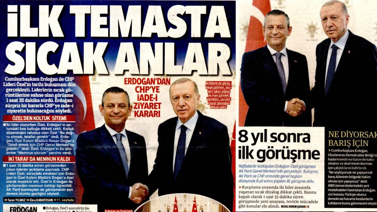 Erdoğan-Özel görüşmesini gazeteler nasıl gördü?