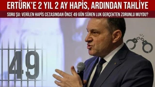 Ert�rk�e 2 y�l 2 ay hapis, ard�ndan tahliye