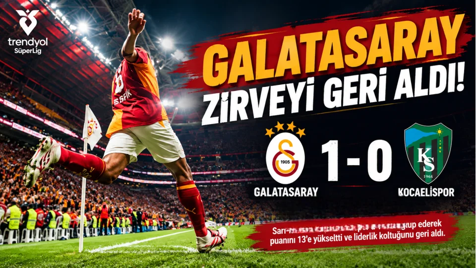 Galatasaray zirveyi geri ald�: 1-0