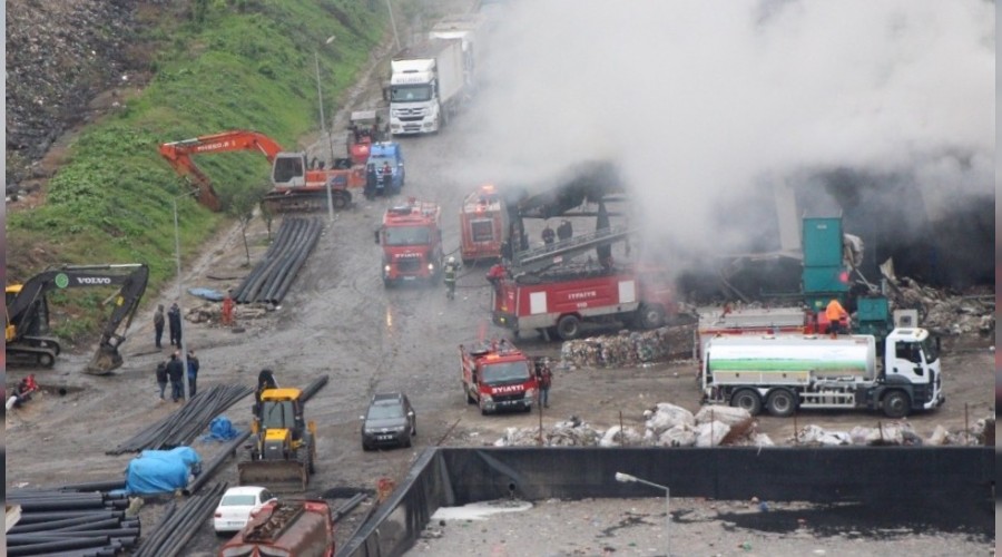 Giresun'da çöp tesisinde yangın