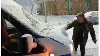 Gölbaşı ilçesinde yoğun kar yağışı