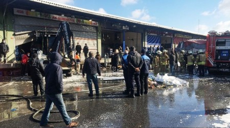 Halde çıkan yangında mahsur kalan 2 işçi kurtarıldı