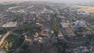 Havadan Diyarbakr'n tarihi yerlerini kefediyorlar