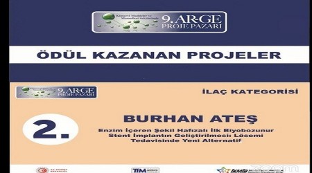 İnönü Üniversitesi'ne ilaç kategorisinde ikincilik ödülü geldi