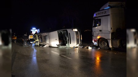 İşçi servisi kaza yaptı: 4 ÖLÜ 16 YARALI