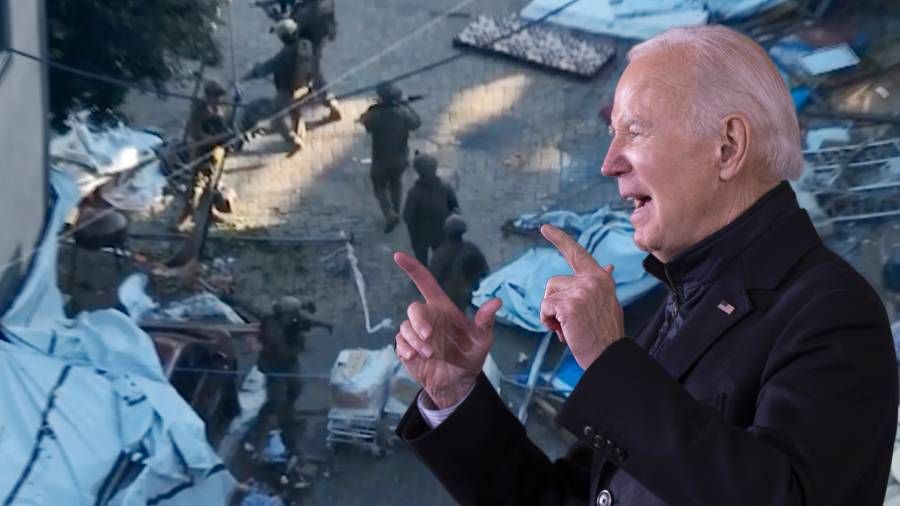 �srail'in hastane bask�n�na Biden'den pi�kin savunma: Her �eyi da��tmad�lar