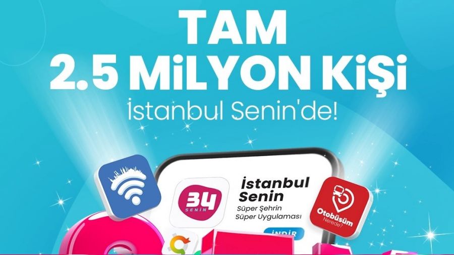 stanbul Senin uygulamasn 2.5 milyon kii kullanyor