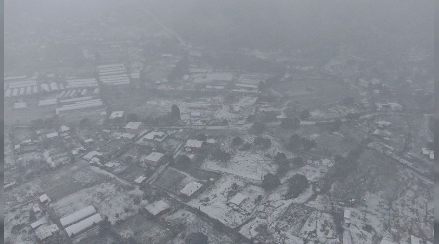 İstanbul'da kar yağışı havadan görüntülendi