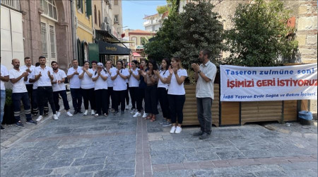 İşten çıkarılan işçilerden İzmir Büyükşehir'e protesto