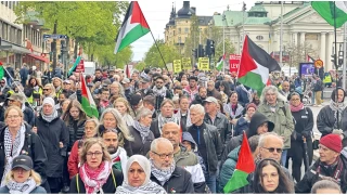 sve'te srail'in Gazze'ye ynelik saldrlar protesto edildi