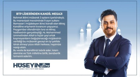 'Kandil birliğimize vesile olsun'