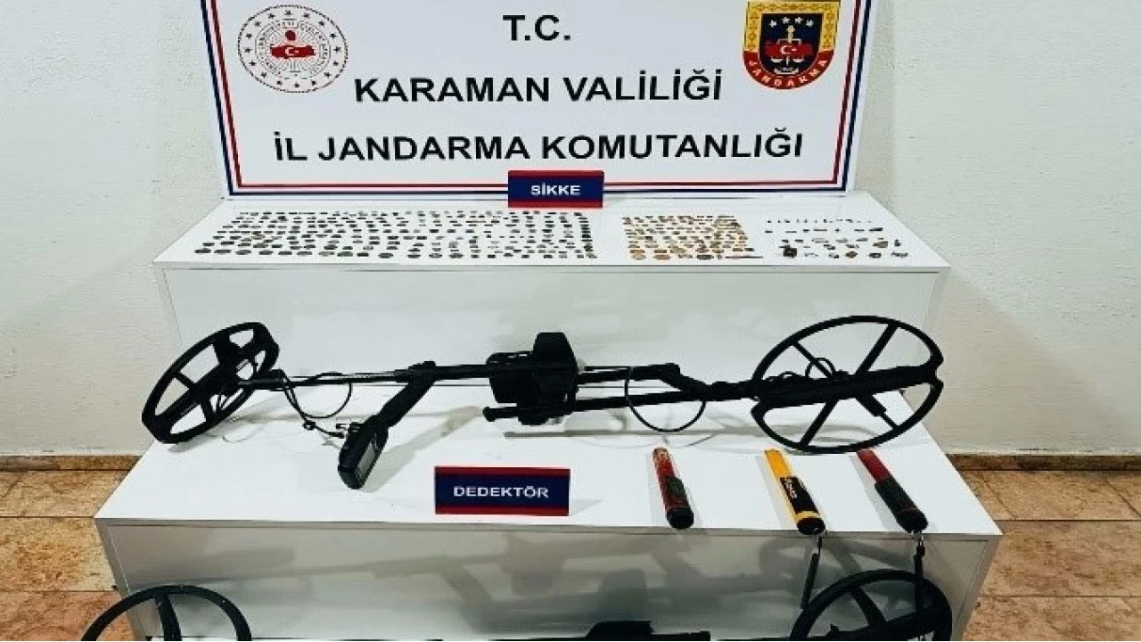 Karaman'da 334 adet tarihi sikke ele geirildi: 4 tutuklama
