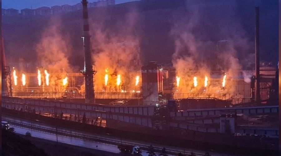 KARDEMİR'de yükselen alevler korkuttu