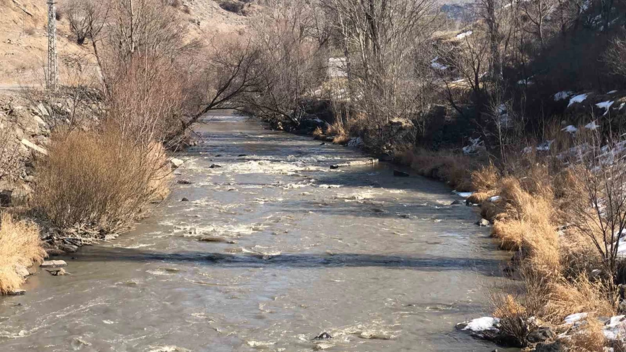 Kars Çayı'nın buzları çözüldü